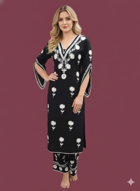 Falak Mulmul Cotton Kurti Pant Set
