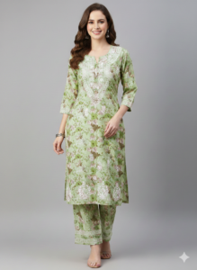 Zeenat Mulmul Set With Dupatta