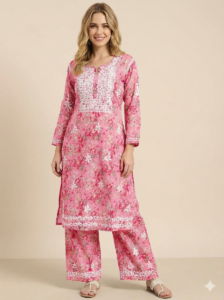 Roza Mulmul Set With Dupatta