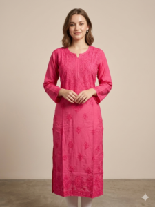 Nitya Chanderi Bakhiya Kurti