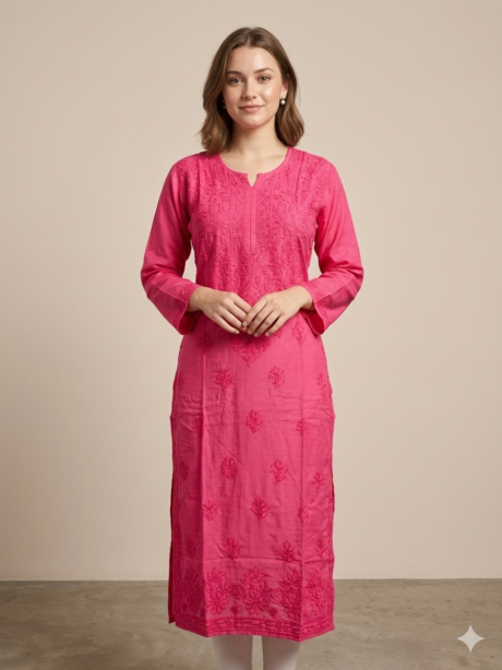 Nitya Chanderi Bakhiya Kurti